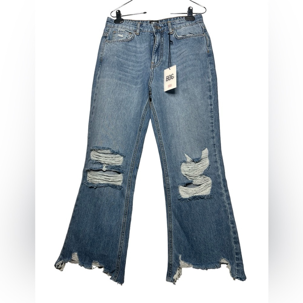 Urban Outfitters BDG Women’s High Rise Raw Hem Distressed Jeans